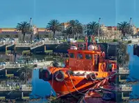 Schleppboot zu verkaufen