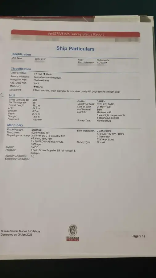 Versorgungsschiff zu verkaufen